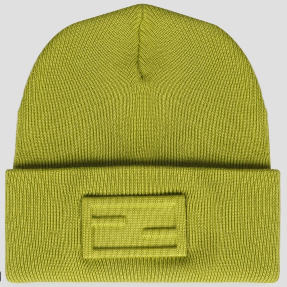 Fendi Logo Detailed Turn-Up Brim Beanie